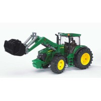 03051 Bruder John Deere met voorlader 1:16