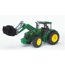 03051 Bruder John Deere met voorlader 1:16