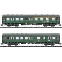 15077 Minitrix N Set lokale personenrijtuigen "Umbauwagen" met binnenverlichting