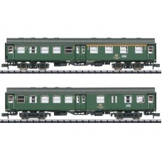 15077 Minitrix N Set lokale personenrijtuigen "Umbauwagen" met binnenverlichting