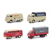 452663700 Schuco H0 Set van 4 Sterke Merken II MHI