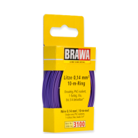 3100 Brawa draad Paars 0,14 MM² 10 meter 3100 Brawa draad Paars 0,14 MM² 10 meter