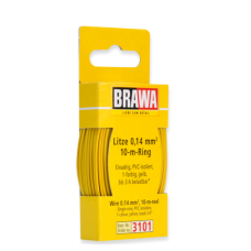 3101 Brawa draad Geel 0,14 MM² 10 meter 3101 Brawa draad Geel 0,14 MM² 10 meter