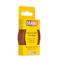 3104 Brawa draad Bruin 0,14 MM² 10 meter 3104 Brawa draad Bruin 0,14 MM² 10 meter
