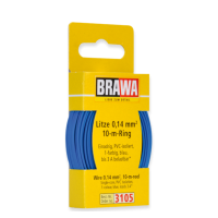 3105 Brawa draad Blauw 0,14 MM² 10 meter 3105 Brawa draad Blauw 0,14 MM² 10 meter