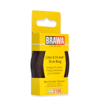 3106 Brawa draad Donkerbruin 0,14 MM² 10 meter 3106 Brawa draad Donkerbruin 0,14 MM² 10 meter