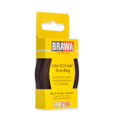 3106 Brawa draad Donkerbruin 0,14 MM² 10 meter 3106 Brawa draad Donkerbruin 0,14 MM² 10 meter