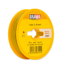3151 Brawa draad Geel 0,14 MM² 25 meter 3151 Brawa draad Geel 0,14 MM² 25 meter