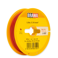 3152 Brawa draad Rood 0,14 MM² 25 meter 3152 Brawa draad Rood 0,14 MM² 25 meter