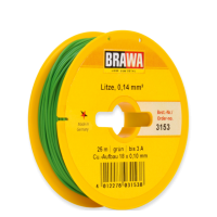 3153 Brawa draad Groen 0,14 MM² 25 meter 3153 Brawa draad Groen 0,14 MM² 25 meter