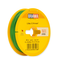 3153 Brawa draad Groen 0,14 MM² 25 meter 3153 Brawa draad Groen 0,14 MM² 25 meter