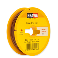 3154 Brawa draad Bruin 0,14 MM² 25 meter 3154 Brawa draad Bruin 0,14 MM² 25 meter