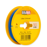 3155 Brawa draad Blauw 0,14 MM² 25 meter 3155 Brawa draad Blauw 0,14 MM² 25 meter