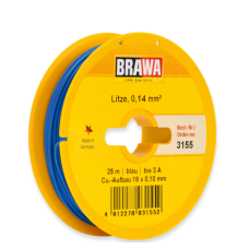 3155 Brawa draad Blauw 0,14 MM² 25 meter 3155 Brawa draad Blauw 0,14 MM² 25 meter