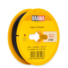3158 Brawa draad Zwart 0,14 MM² 25 meter 3158 Brawa draad Zwart 0,14 MM² 25 meter