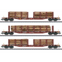 47146 Marklin 3-delige Set rongenwagens houtvervoer DB AG 47146 Marklin 3-delige Set rongenwagens houtvervoer DB AG