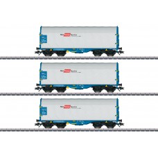 47225 Marklin 3-delige Set schuifhuifwagens OBB Rail Cargo Austria 47225 Marklin 3-delige Set schuifhuifwagens OBB Rail Cargo Austria