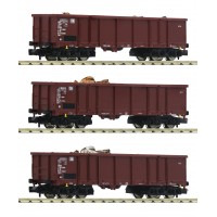 828345 Fleischmann N DB Goederenwagenset 3-delig met Schrootlading