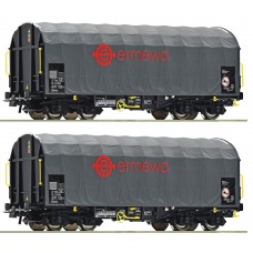 76039 Roco 2-delige wagenset schuifzeilwagens Ermewa 76039 Roco 2-delige wagenset schuifzeilwagens Ermewa