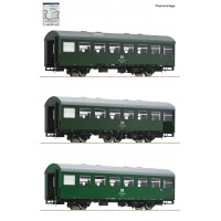 74071 Roco 3-delige set Rekowagen DR, set 2 74071 Roco 3-delige set Rekowagen DR, set 2