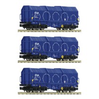 838825 Fleischmann N Set 3-delig NS Teleskoopwagens type Shimmns 838825 Fleischmann N Set 3-delig NS Teleskoopwagens type Shimmns