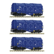 838825 Fleischmann N Set 3-delig NS Teleskoopwagens type Shimmns 838825 Fleischmann N Set 3-delig NS Teleskoopwagens type Shimmns