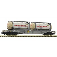 825211 Fleischmann N Containerdraagwagen met twee tankcontainers AAE Van den Bosch 825211 Fleischmann N Containerdraagwagen met twee tankcontainers AAE Van den Bosch