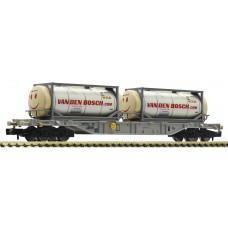 825211 Fleischmann N Containerdraagwagen met twee tankcontainers AAE Van den Bosch 825211 Fleischmann N Containerdraagwagen met twee tankcontainers AAE Van den Bosch