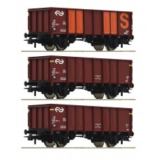 76062 Roco 3-delige NS set Open Goederenwagens GTOW 76062 Roco 3-delige NS set Open Goederenwagens GTOW