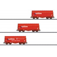 47221 Marklin Set met 3 schuifhuifwagens Shimmns Railion 47221 Marklin Set met 3 schuifhuifwagens Shimmns Railion