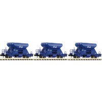 822913 Fleischmann N 3-delige set NS Grindwagens 822913 Fleischmann N 3-delige set NS Grindwagens