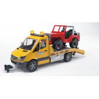 02535 Bruder Mercedes-Benz Sprinter sleepauto met Jeep 1:16