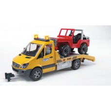 02535 Bruder Mercedes-Benz Sprinter sleepauto met Jeep 1:16