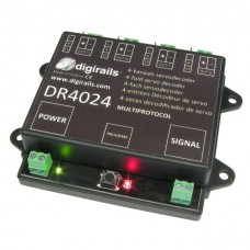 DR4024 Digikeijs 4 Kanaals Servodecoder met 4 extra schakeluitgangen DR4024 Digikeijs 4 Kanaals Servodecoder met 4 extra schakeluitgangen