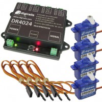 DR4024 Digikeijs Complete set inclusief 1x servodecoder, 4x mini servo en 4x 50cm verlengkabel DR4024 Digikeijs Complete set inclusief 1x servodecoder, 4x mini servo en 4x 50cm verlengkabel
