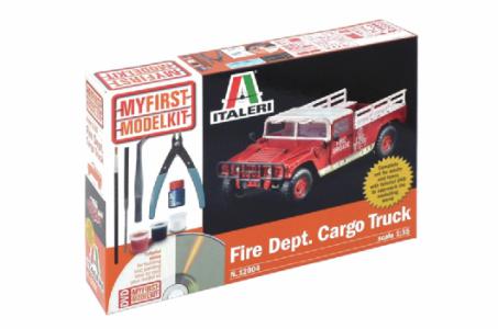 12004 Italeri Fire Dept Cargo Truck MY FIRST MODEL KIT Met gereedschap, verf, kwast, lijm & DVD