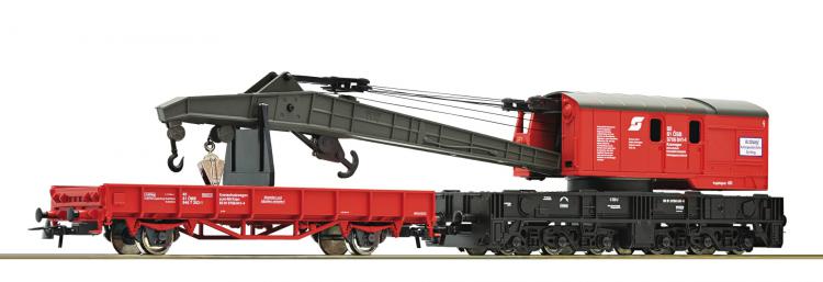 56239 Roco Kraanwagen met bijwagen OBB