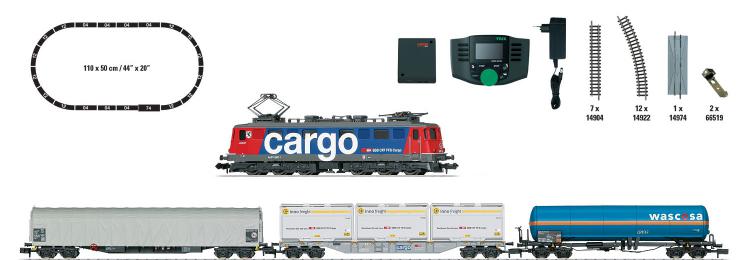 11141 Minitrix N Digitale startset SBB Zwitserse goederentrein