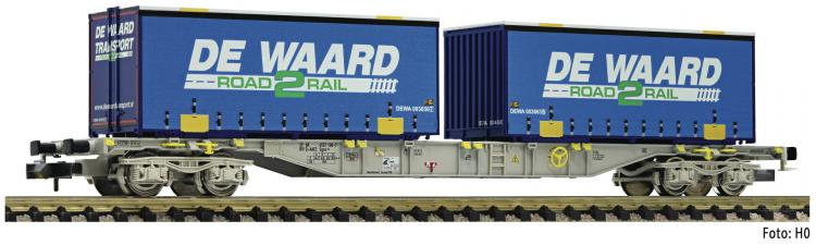 845373 Fleischmann N Containerdraagwagen De Waard
