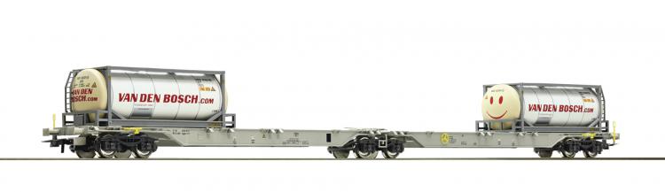 76928 Roco AAE dubbele containerdraagwagen Van den Bosch