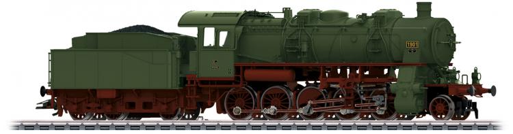 37586 Marklin Württembergische Goederentrein-stoomlocomotief serie G 12 W.St.E. MFX+ & Sound