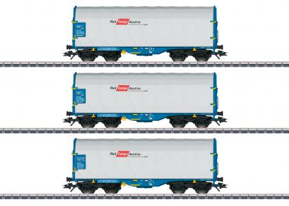 47225 Marklin 3-delige Set schuifhuifwagens OBB Rail Cargo Austria