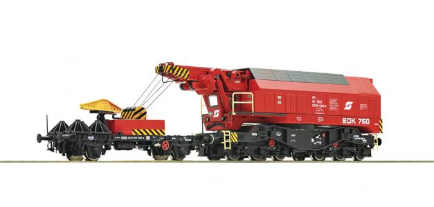 73036 Roco Spoorwegkraan EDK 750 van de Oostenrijkse Bundesbahnen OBB met echte bedieningsfuncties - digitaal gestuurd