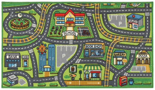 27377 Speelkleed Town: 190x133 cm