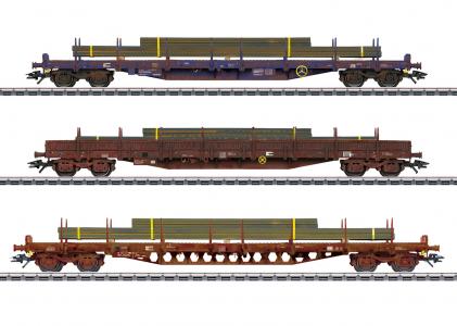 47160 Marklin Set beladen platte wagens CFL Cargo