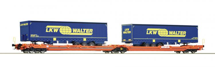77393 Roco Doppeltaschen-Gelenkwagen T3000e LKW Walther WASCOSA