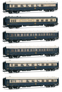 4319/-20/-21/-22 Rivarossi 6-delige Venice Simplon Orient Express rijtuigenset periode IV - V