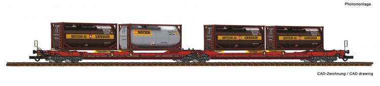77389 Roco Containerdraagwagen T3000e Bertschi ÖBB/ RCW