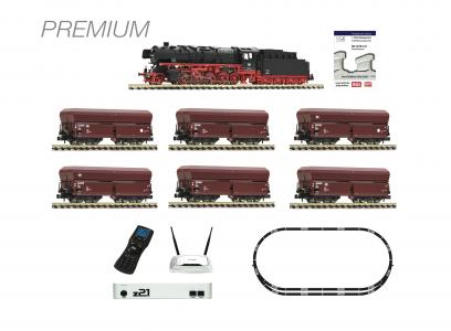 931898 Fleischmann N Premium – z21 Digitale startset Stoomlocomotief BR 044 met Erz wagons DB met geluid