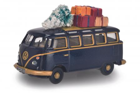 452663900 Schuco H0 VW T1 Samba Bus KERST 2021